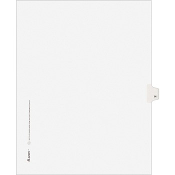 Avery Individual Legal Dividers Style, Letter Size, Avery-Style, Side Tab Dividers, #14, 25/PK