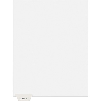 Avery Individual Legal Dividers Style, Letter Size, Avery-Style, Bottom Tab Dividers, EXHIBIT A, 25/PK