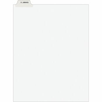 Avery Individual Legal Dividers Style, Letter Size, Avery-Style, Bottom Tab Dividers, EXHIBIT E, 25/PK