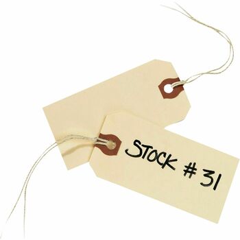 Avery Price Tags with String Attached, 11.5 pt. Stock, 3-3/4&quot; x 1-7/8&quot;, Manila, 1000/Box