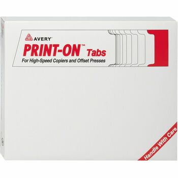 Avery Print-On Tabs for High-Speed Copiers and Offset Presses, 5 Tabs, 150/BX
