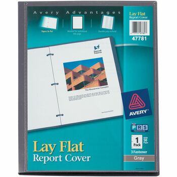 Avery Lay Flat Report Cover, Gray