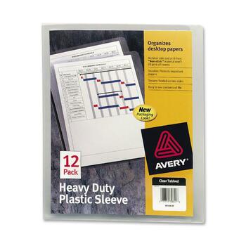 Avery Heavy-Duty Plastic Sleeves, Clear, 12/PK