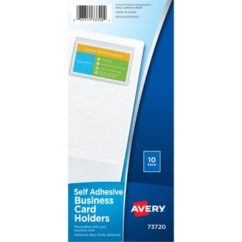 Avery Self-Adhesive Business Card Holders, 10/PK