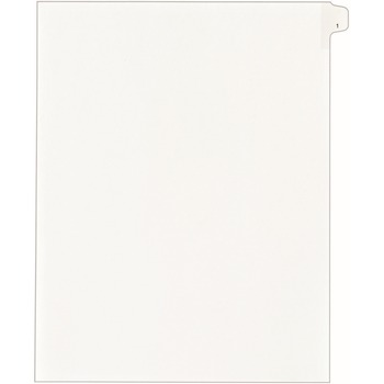 Avery Individual Legal Dividers Allstate&#174; Style, Side Tab Dividers, Letter Size, #1, 25/PK