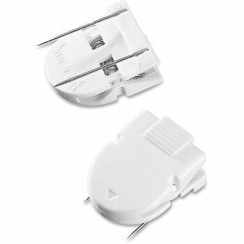 Advantus Panel Wall Clips for Fabric Panels, Standard Size, White, 20/Pack