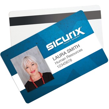 Sicurix SICURIX Blank ID Card, 2 1/8 x 3 3/8, White, 100/Pack