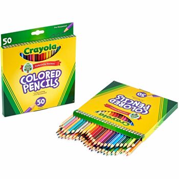 Crayola Colored Pencils, Long, 50/ST