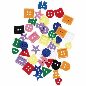 Creativity Street Plastic Button Assortment, 1 lbs., Assorted Colors/Sizes
