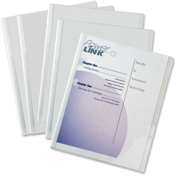 C-Line Report Covers with Binding Bars, Economy Vinyl, Clear, 8 1/2 x 11, 50/BX