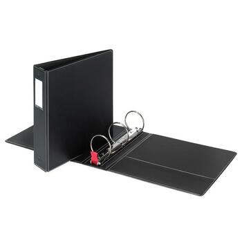 Cardinal Premier Easy Open Locking Round Ring Binder, 2&quot; Cap, 11 x 8 1/2, Black