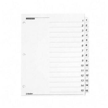 Cardinal Traditional OneStep Index System, 15-Tab, 1-15, Letter, White, 15/Set