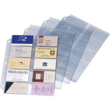 Cardinal Business Card Refill Pages, Holds 200 Cards, Clear, 20 Cards/Sheet, 10/Pack