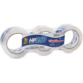 Duck HP260 Acrylic Carton Sealing Tape 1.88&quot; x 60 yds., 3.1 Mil, 3&quot; Core, Clear, 3 Rolls/Pack