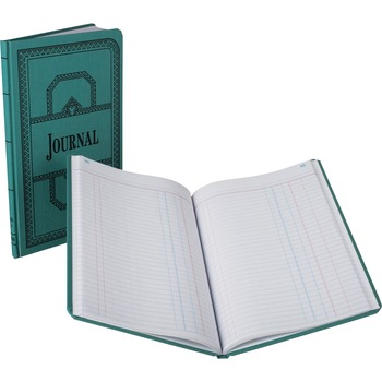 Boorum &amp; Pease Record/Account Book, Journal Rule, Blue, 150 Pages, 12 1/8 x 7 5/8