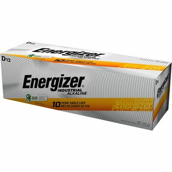 Energizer Industrial Alkaline Batteries, D, 12/BX