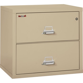 FireKing Two-Drawer Lateral File, 31-1/8w x 22-1/8d, UL Listed 350&#176;, Ltr/Legal, Parchment