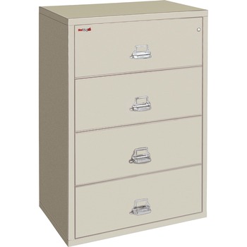 FireKing Four-Drawer Lateral File, 37-1/2w x 22-1/8d, Letter/Legal, Parchment
