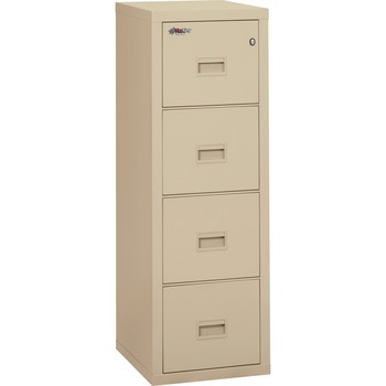 FireKing Turtle Four-Drawer File, 17 3/4w x 22 1/8d, UL Listed 350&#176; for Fire, Parchment
