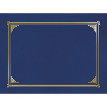 Geographics Certificate/Document Cover, 12 1/2 x 9 3/4, Navy Blue, 6/Pack