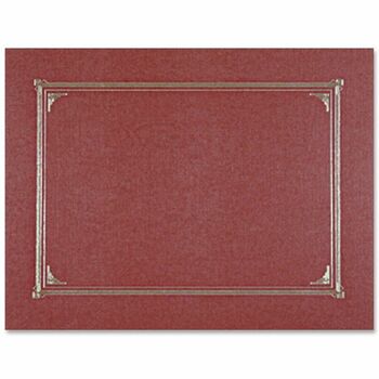 Geographics Certificate/Document Cover, 12 1/2 x 9 3/4, Burgundy, 6/Pack