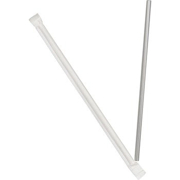 Dixie Jumbo Straws, 7-3/4&quot;, Plastic, Translucent, 500/BX