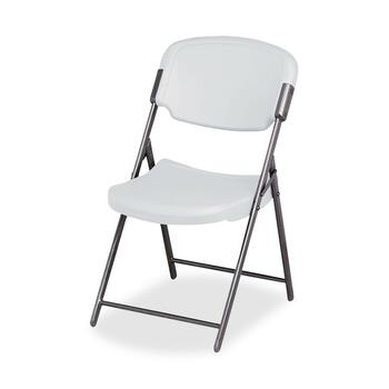 Iceberg Rough N Ready Series Resin Folding Chair, Steel Frame, Charcoal