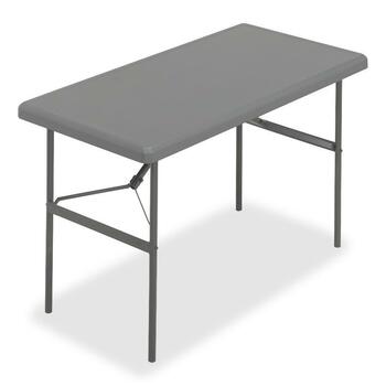 Iceberg IndestrucTables Too 1200 Series Resin Folding Table, 48w x 24d x 29h, Charcoal