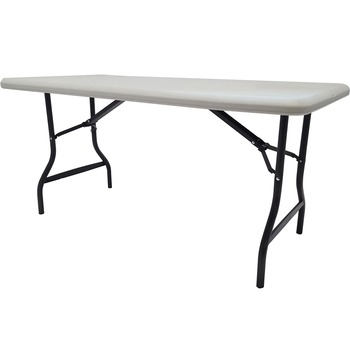Iceberg IndestrucTables Too 1200 Series Resin Folding Table, 60w x 30d x 29h, Platinum