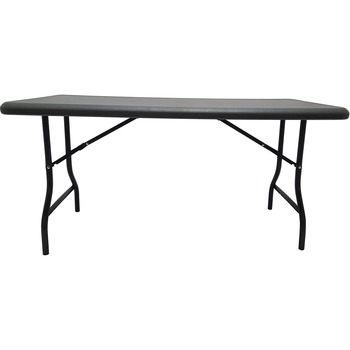 Iceberg IndestrucTables Too 1200 Series Resin Folding Table, 60w x 30d x 29h, Charcoal
