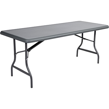 Iceberg IndestrucTables Too 1200 Series Resin Folding Table, 72w x 30d x 29h, Charcoal