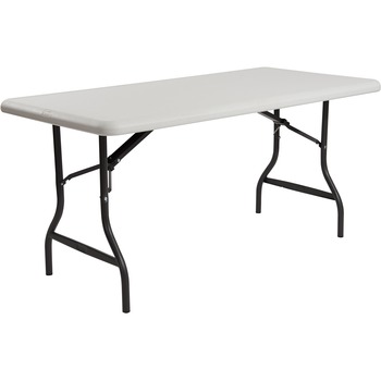 Iceberg IndestrucTables Too 1200 Series Resin Folding Table, 96w x 30d x 29h, Platinum