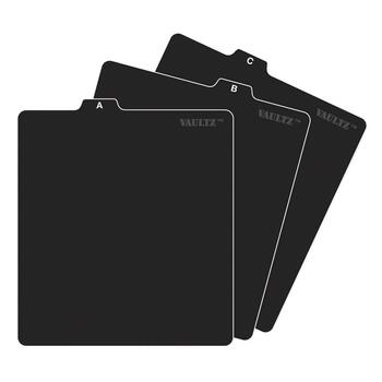 Vaultz A-Z CD File Guides, 5 x 5 3/4, Black