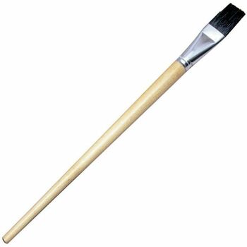 Charles Leonard, Inc. Long Handle Easel Brush, Size 22, Natural Bristle, Flat, 12/Pack