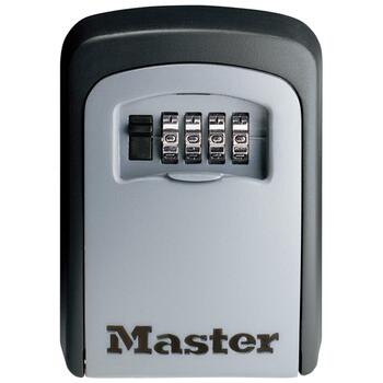 Master Lock Locking Combination 5 Key Steel Box, 3 7/8w x 1 1/2d x 4 5/8h, Black/Silver