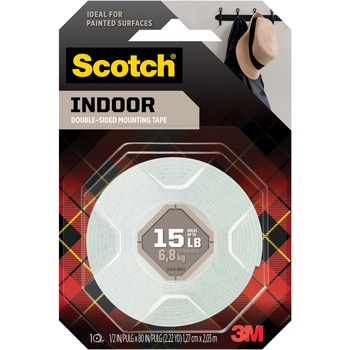 Scotch™ Foam Mounting Double-Sided Tape, 1/2&quot; Wide x 75&quot; Long