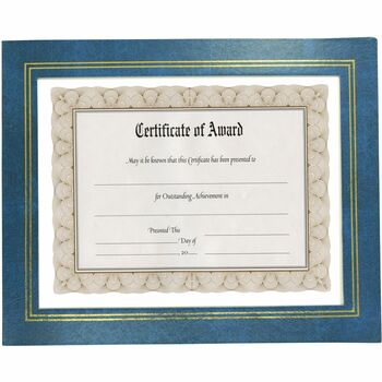 NuDell Leatherette Document Frame, 8-1/2 x 11, Blue, Pack of Two