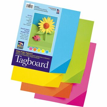 Pacon Colorwave Super Bright Tagboard, 9&quot; x 12&quot;, Assorted Colors, 100 Sheets/Pack
