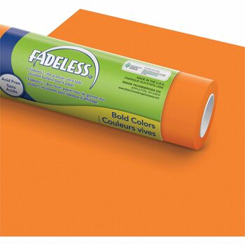 Pacon Fadeless Bold Colors Bulletin Board Art Paper Roll, 48 in x 50 ft, Orange