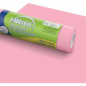Pacon Fadeless Bold Colors Bulletin Board Art Paper Roll, 48 in x 50 ft, Pink