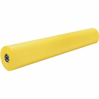 Pacon Rainbow Colored Kraft Duo-Finish Paper Roll, 35 lb, 36 in x 1000 ft, Canary
