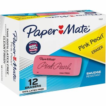 Paper Mate&#174; Pink Pearl Eraser, Large, 12/Box