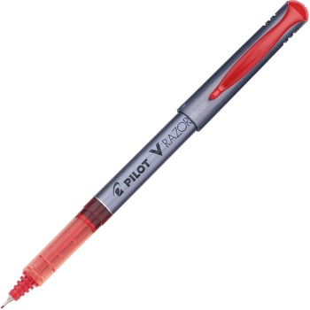 Pilot V Razor Point Liquid Ink Marker Pen, Red Ink, .5mm, Dozen