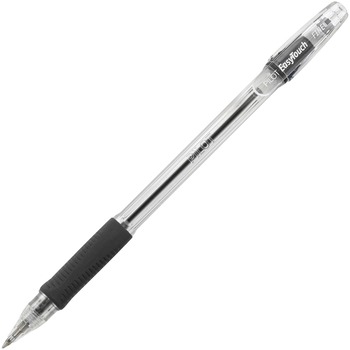 Pilot EasyTouch Ball Point Stick Pen, Black Ink, .7mm, Dozen