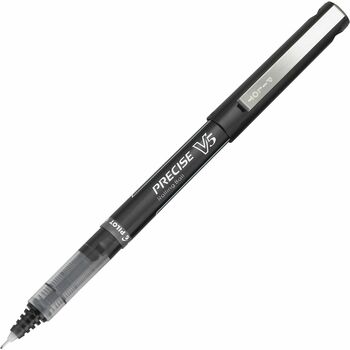 Pilot Precise V5 Roller Ball Stick Pen, Precision Point, Black Ink, .5mm, DZ