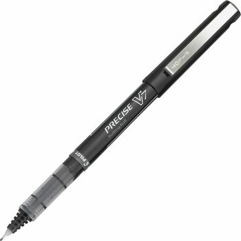 Pilot&#174; Precise V7 Roller Ball Stick Pen, Precision Point, Black Ink, .7mm, Dozen
