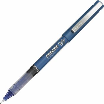 Pilot Precise V7 Roller Ball Stick Pen, Precision Point, Blue Ink, .7mm, Dozen