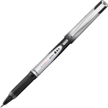 Pilot VBall Grip Liquid Ink Roller Ball Stick Pen, Black Ink, .7mm, Dozen