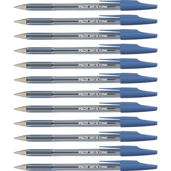 Pilot Better Ball Point Stick Pen, Blue Ink, .7mm, Dozen