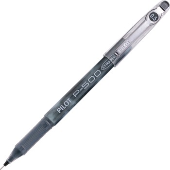 Pilot P-500 Precise Gel Ink Roller Ball Stick Pen, Black Ink, .5mm, Dozen